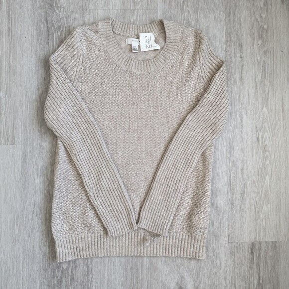 Kenar Sweaters - KENAR Sweater Angora Rabbit Hair Blend Women's L Oatmeal Beige Soft Pullover NWT